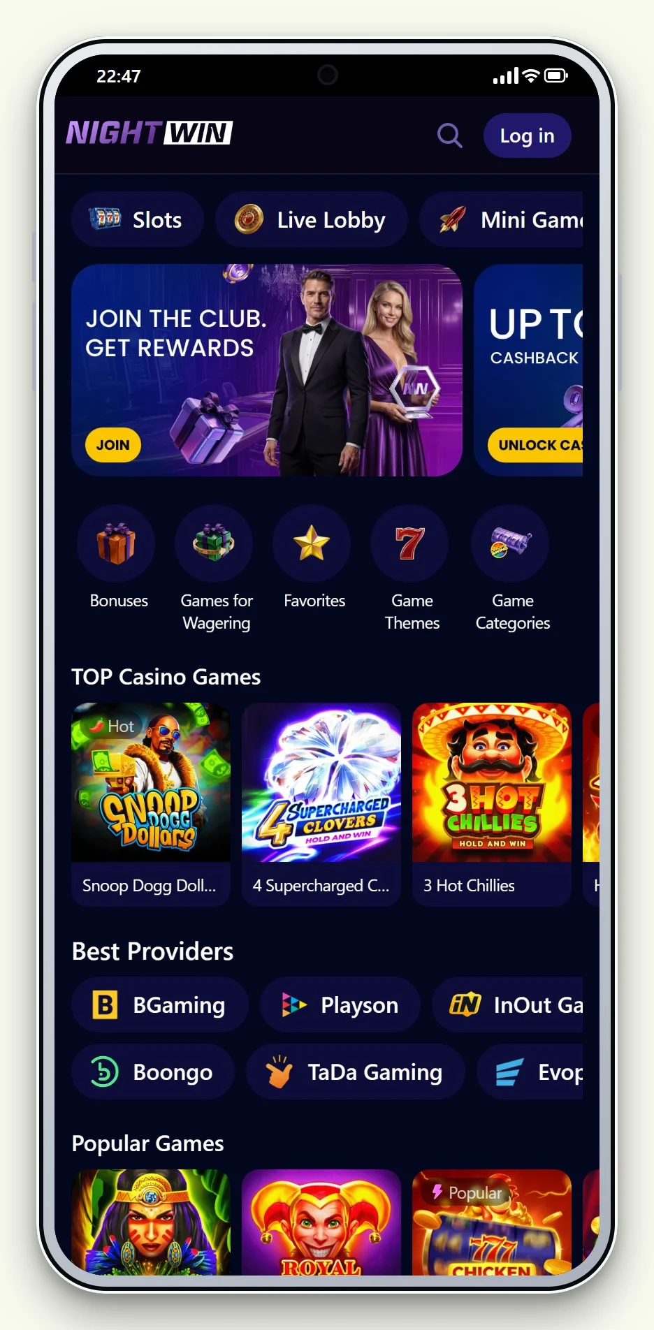 die Casino-Seite von NightWin im Vergleich casino ohne deutsche lizenz
