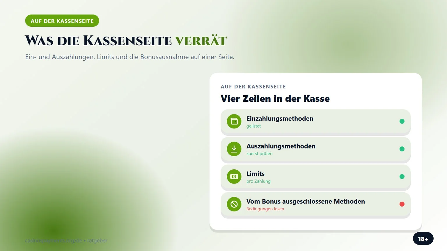was die Kassenseite verrät, Schaubild aus unserem Vergleich online casino paypal